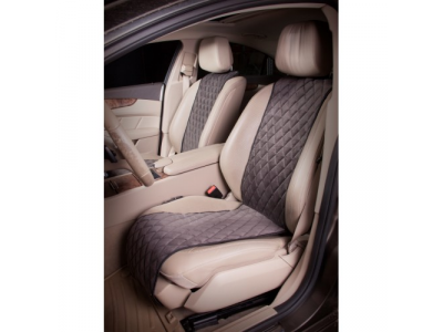 Накидки Алькантара, передние 2 шт., серые AIRLINE