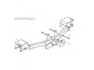 Фаркоп на Toyota Land Cruiser Prado 120 SUV 2002-2009гг.