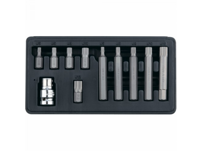 Набор бит SPLINE, хвостовик-шестигранник 1 1/2'', CrV,10 мм, 11 пред// STELS