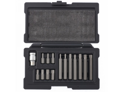 Набор бит TORX, хвостовик-шестигранник, 10 мм, CrV, 15 предм.// STELS