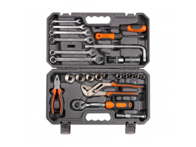 Набор инструментов универсальный 25 предметов, серый пласт.кейс