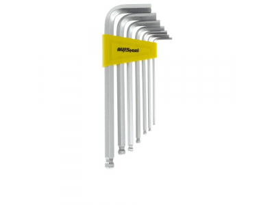 набор ключей шестигранных Г-образных с шаром удлинённых AV Steel 7 предметов