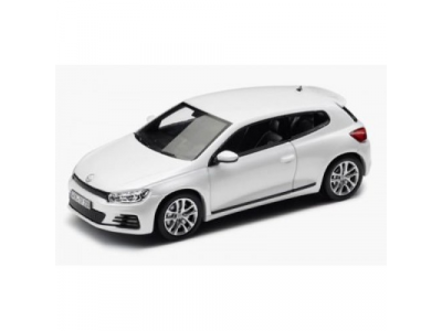 Модель автомобиля Volkswagen Scirocco, Scale 1:43, White Pearl Metallic, артикул 1K8099300Q0K1 от VAG Модель автомобиля Volkswagen Scirocco, Scale 1:43, White Pearl Metallic, артикул 1K8099300Q0K1
